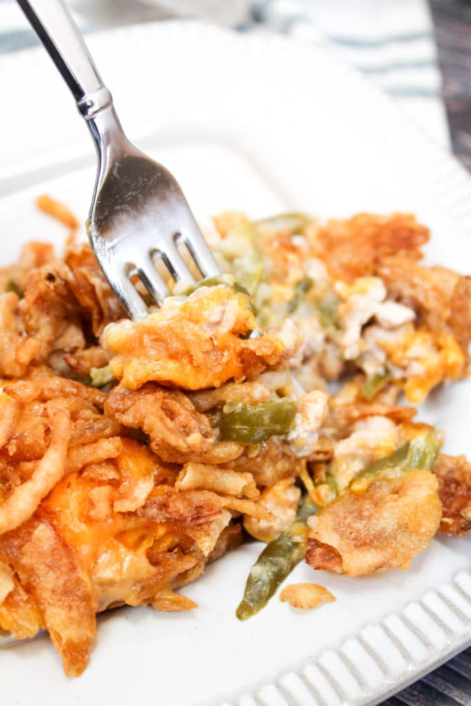 casserole on a fork