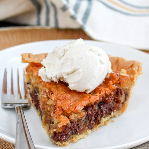 slice of pie on a plate