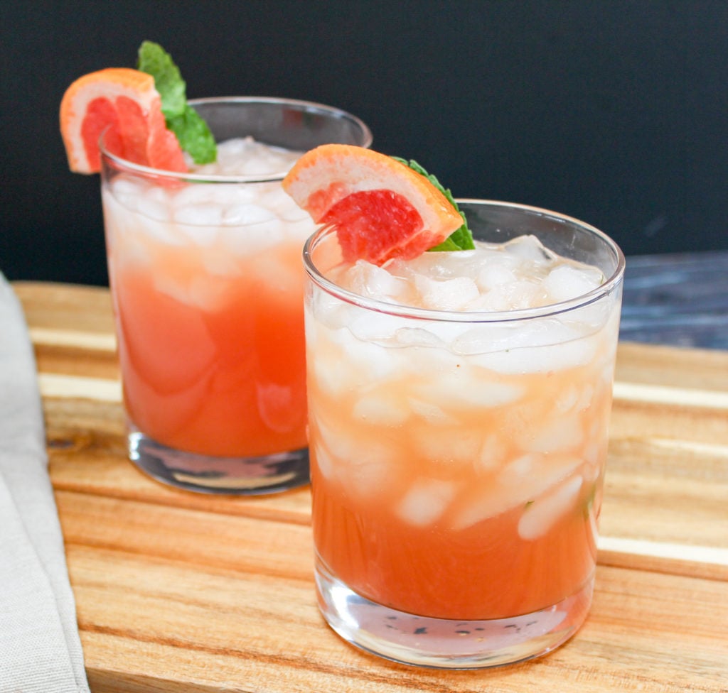 grapefruit drink in a glass
