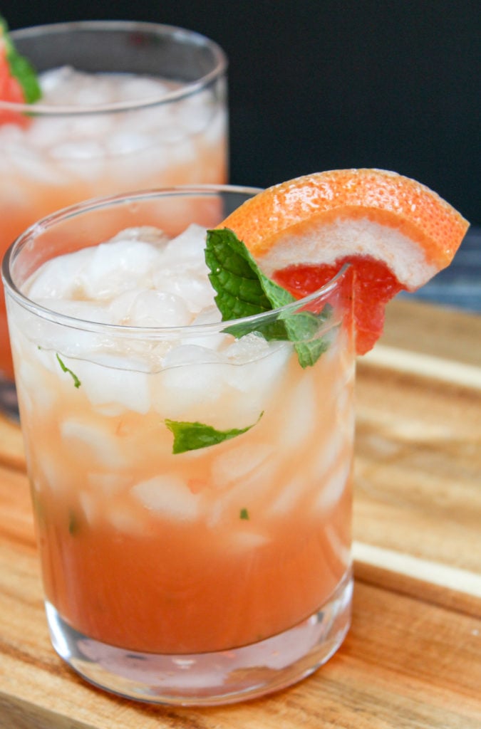 grapefruit drink in a glass