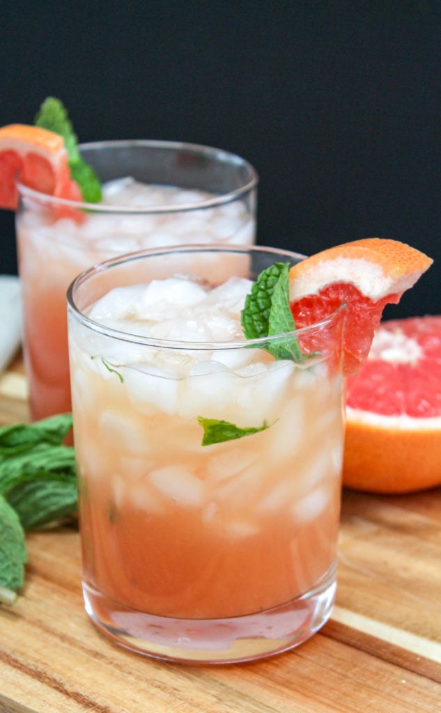 grapefruit drink in a glass
