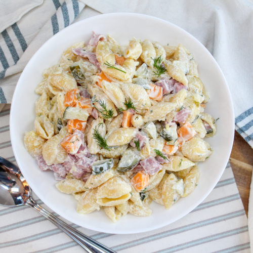 Pasta salad in a bowl