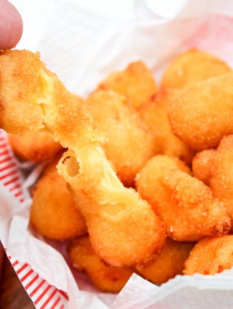 cheese curd in a basket