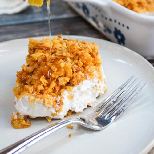 Ice cream cake on a plate
