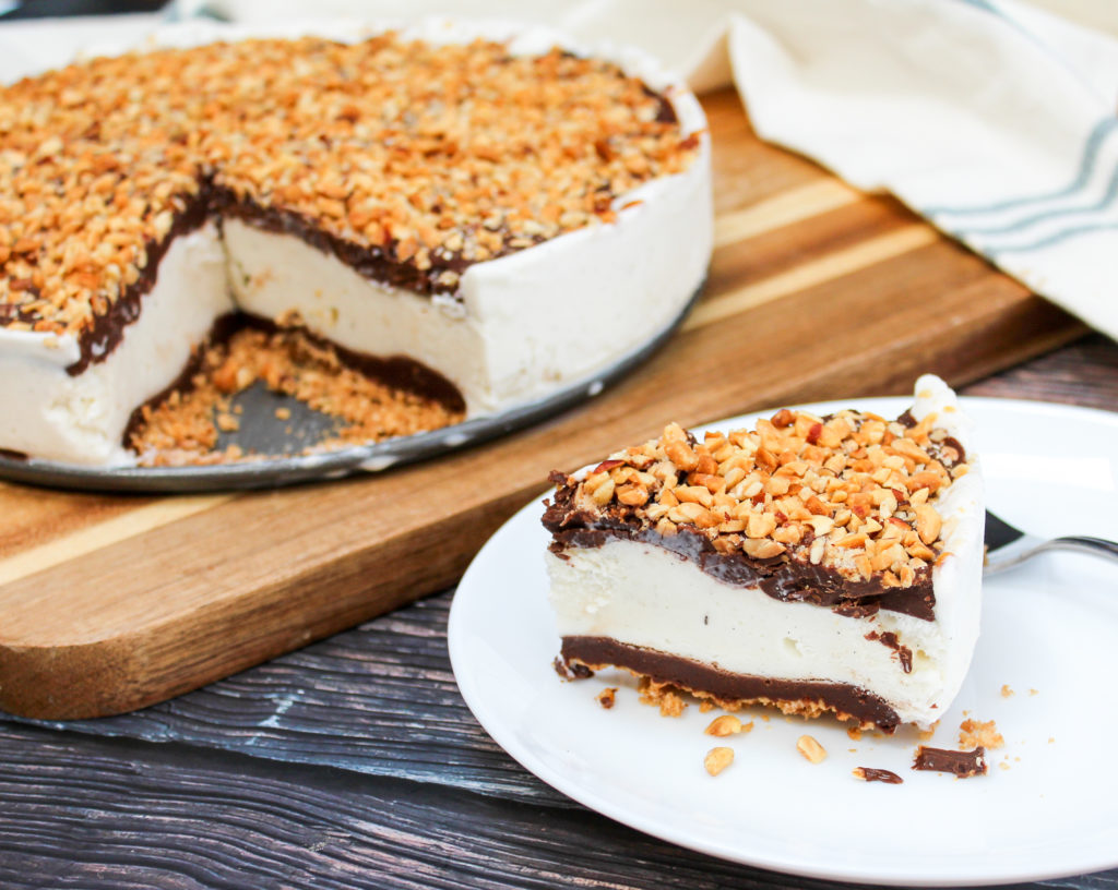 Slice of ice cream cake