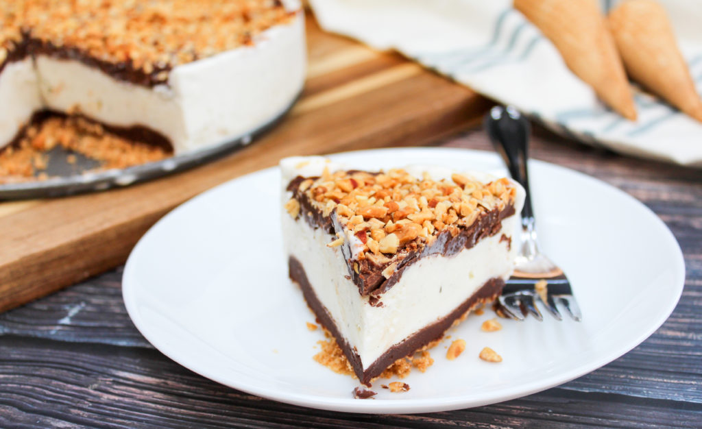 Slice of ice cream cake