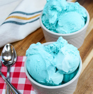 ice cream in a dish