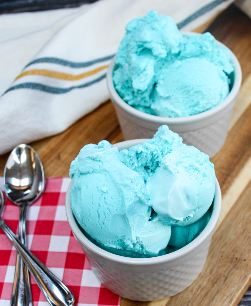 ice cream in a dish
