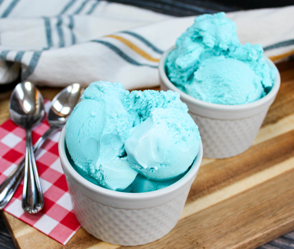 ice cream in a dish