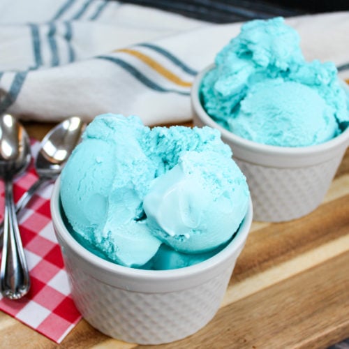 ice cream in a dish