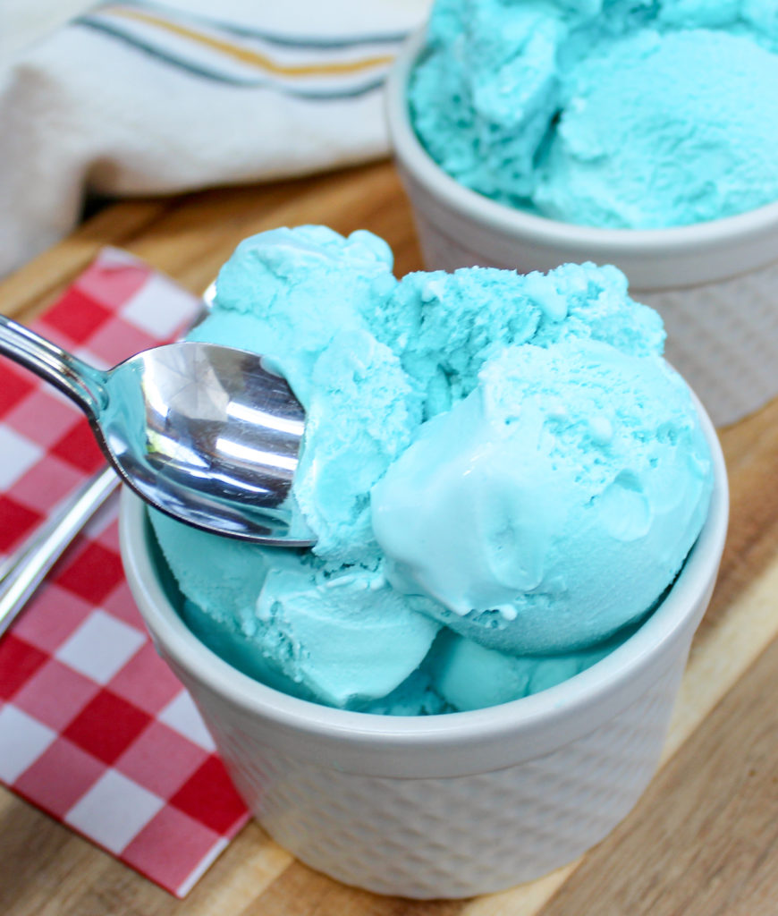 ice cream in a dish