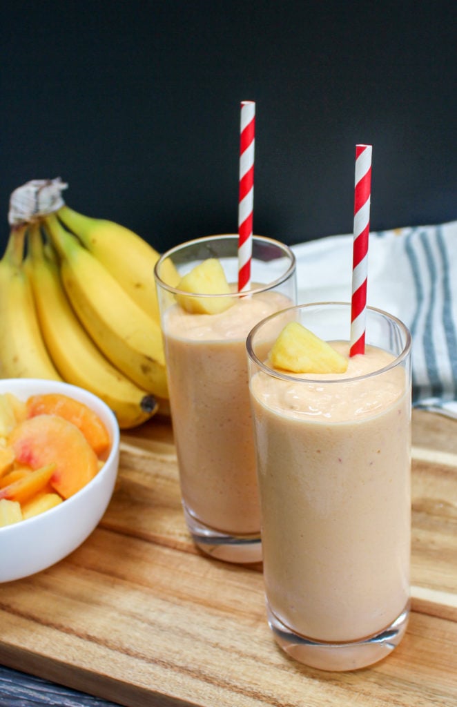 smoothies in glasses