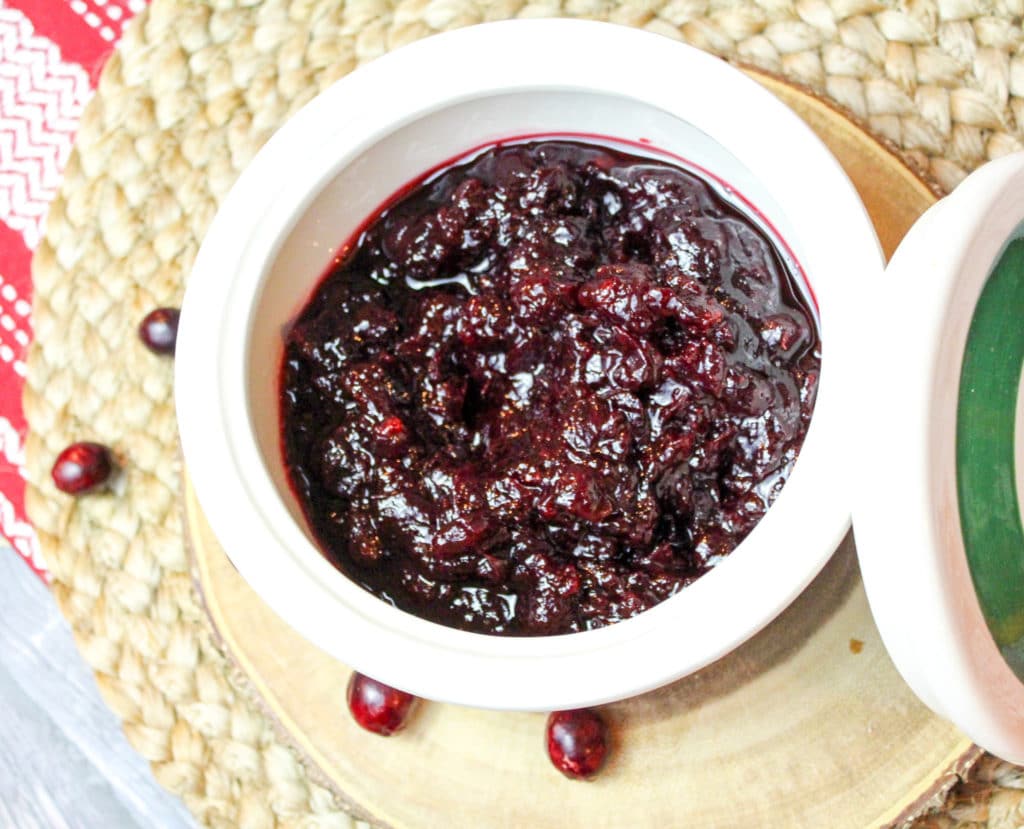 cranberry sauce in a bowl