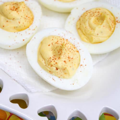 deviled eggs on a plate