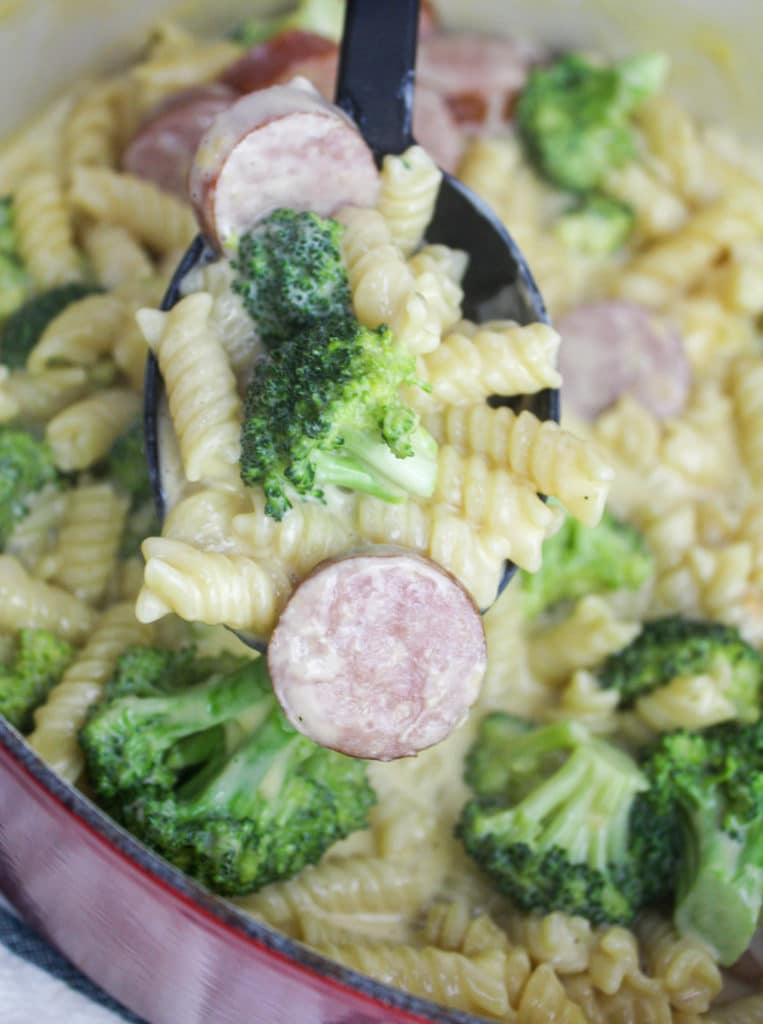 pasta scooped from a bowl