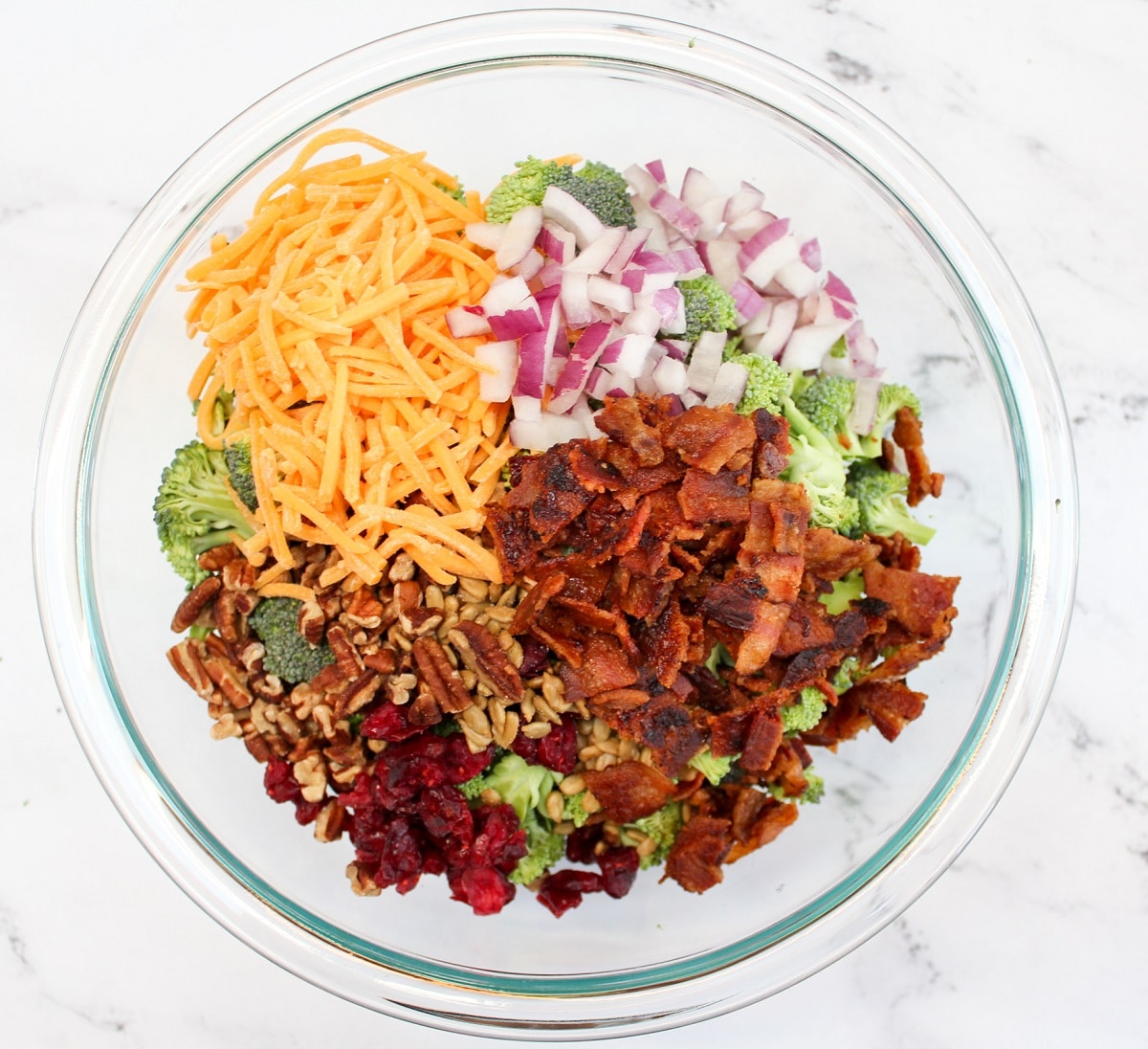 unmixed ingredients in a bowl