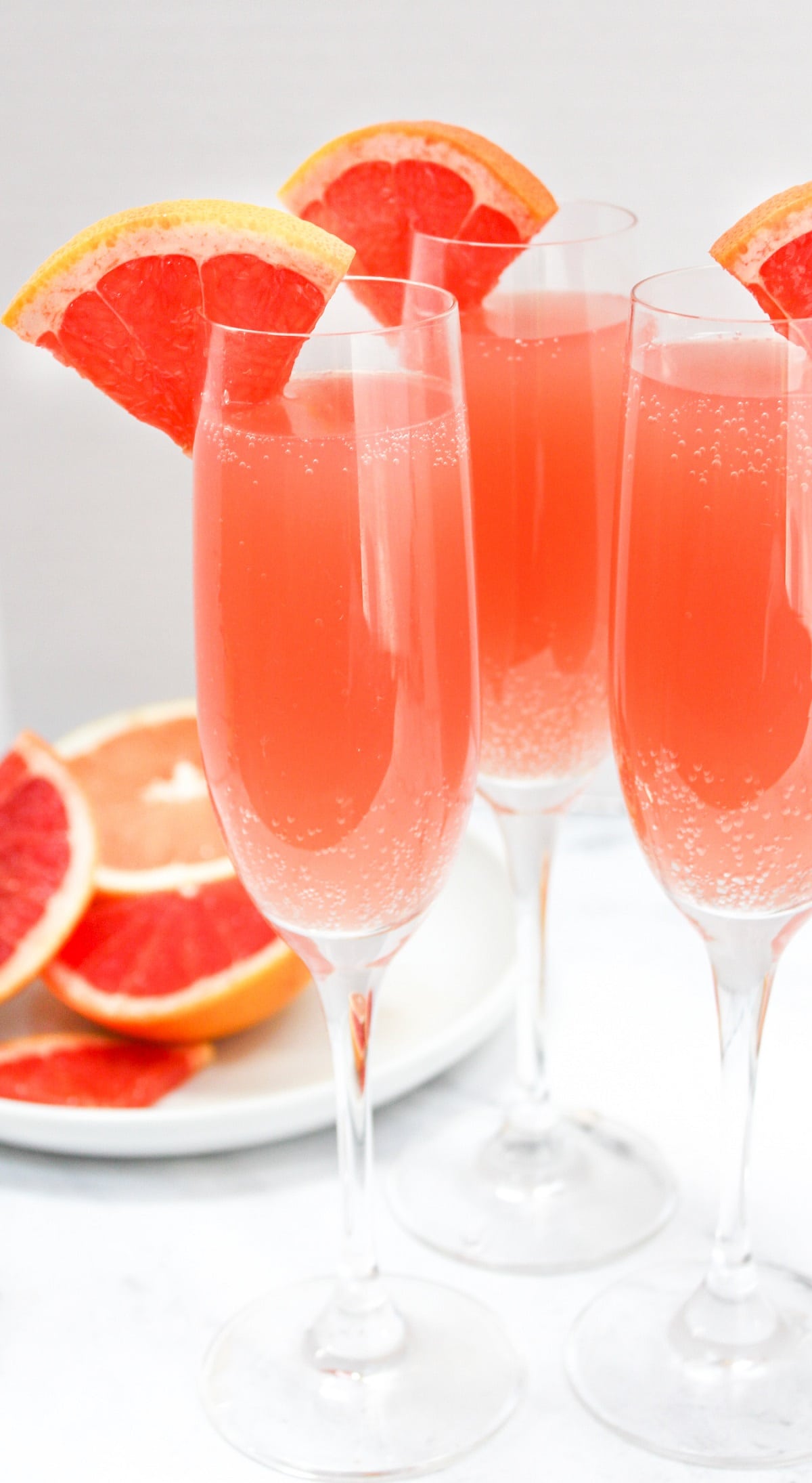 mimosas together on a white table