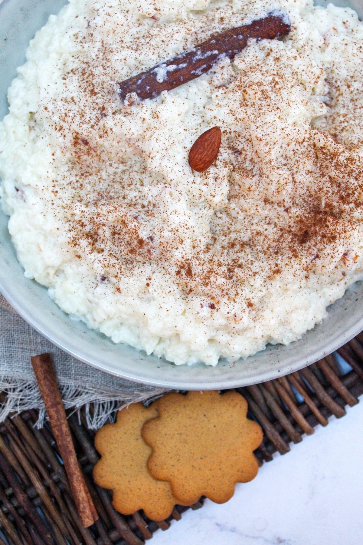 swedish rice pudding in a bowl