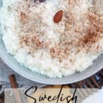 swedish rice pudding in a bowl